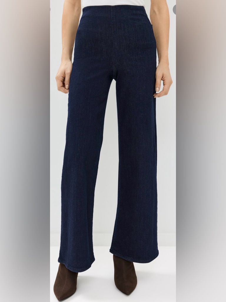 Rag & Bone Epic Sofie High Rise Wide Leg Pull On Jeans Size S Rinse Blue